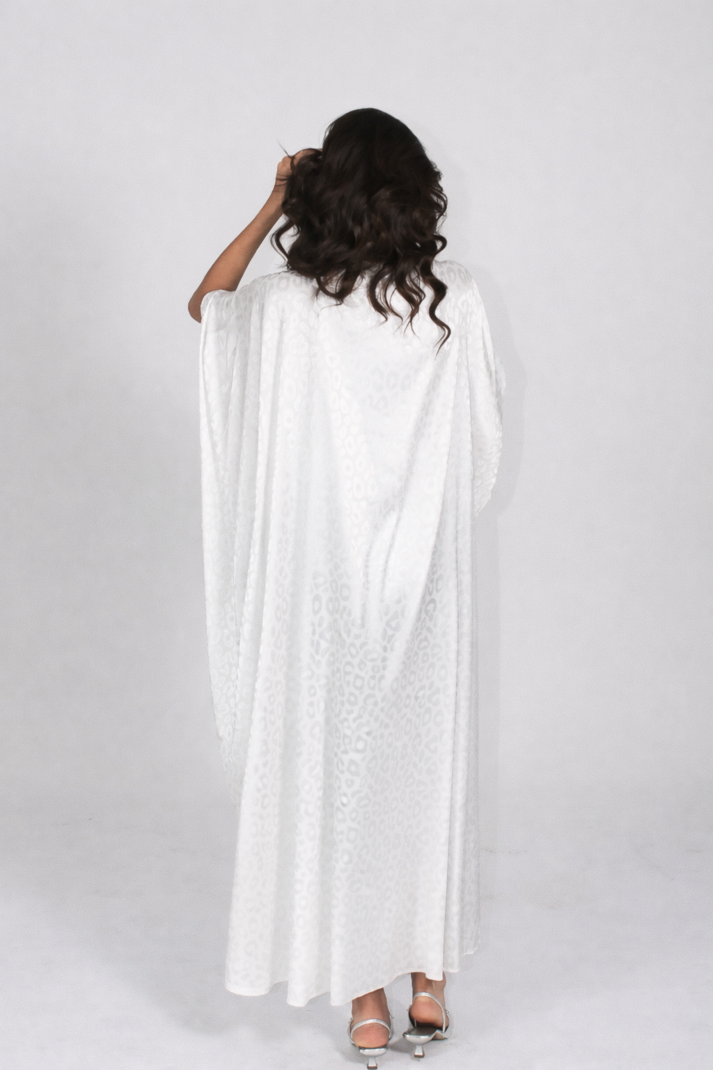 Ivory Noor Embroidered Abaya