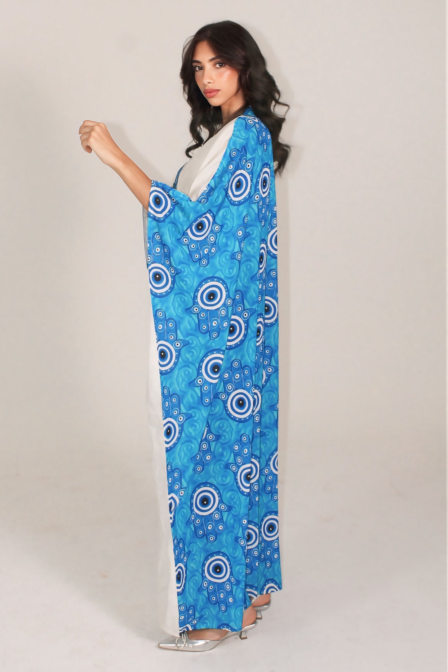 Azure Nazar Luxe Abaya