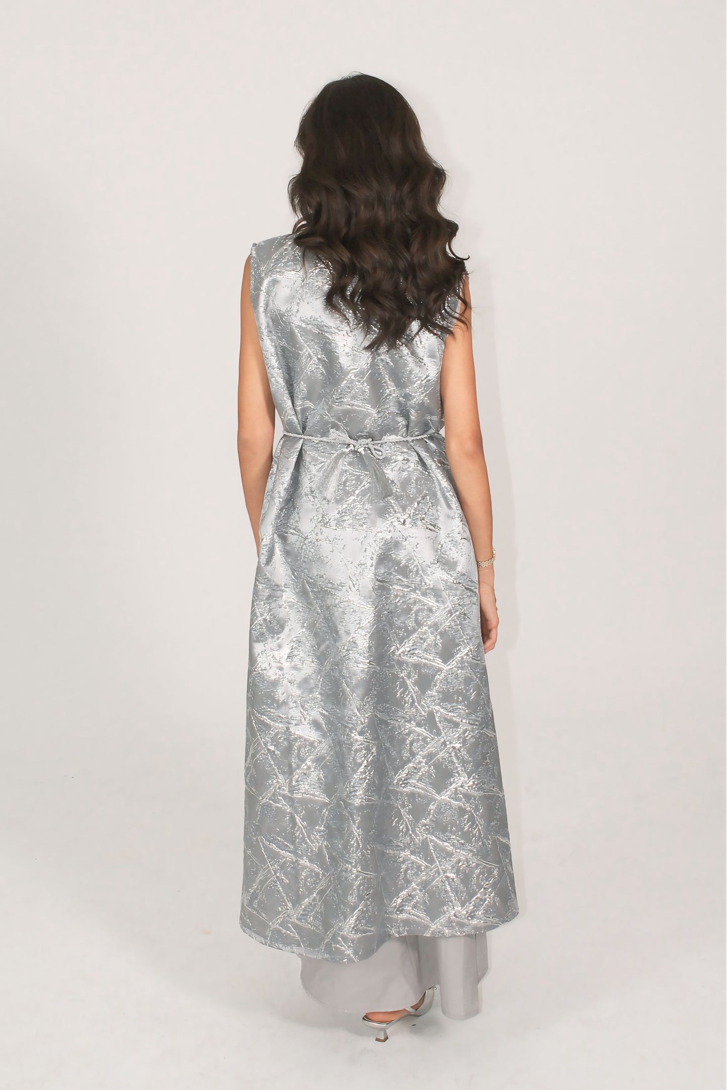 Silver Empress Evening Abaya