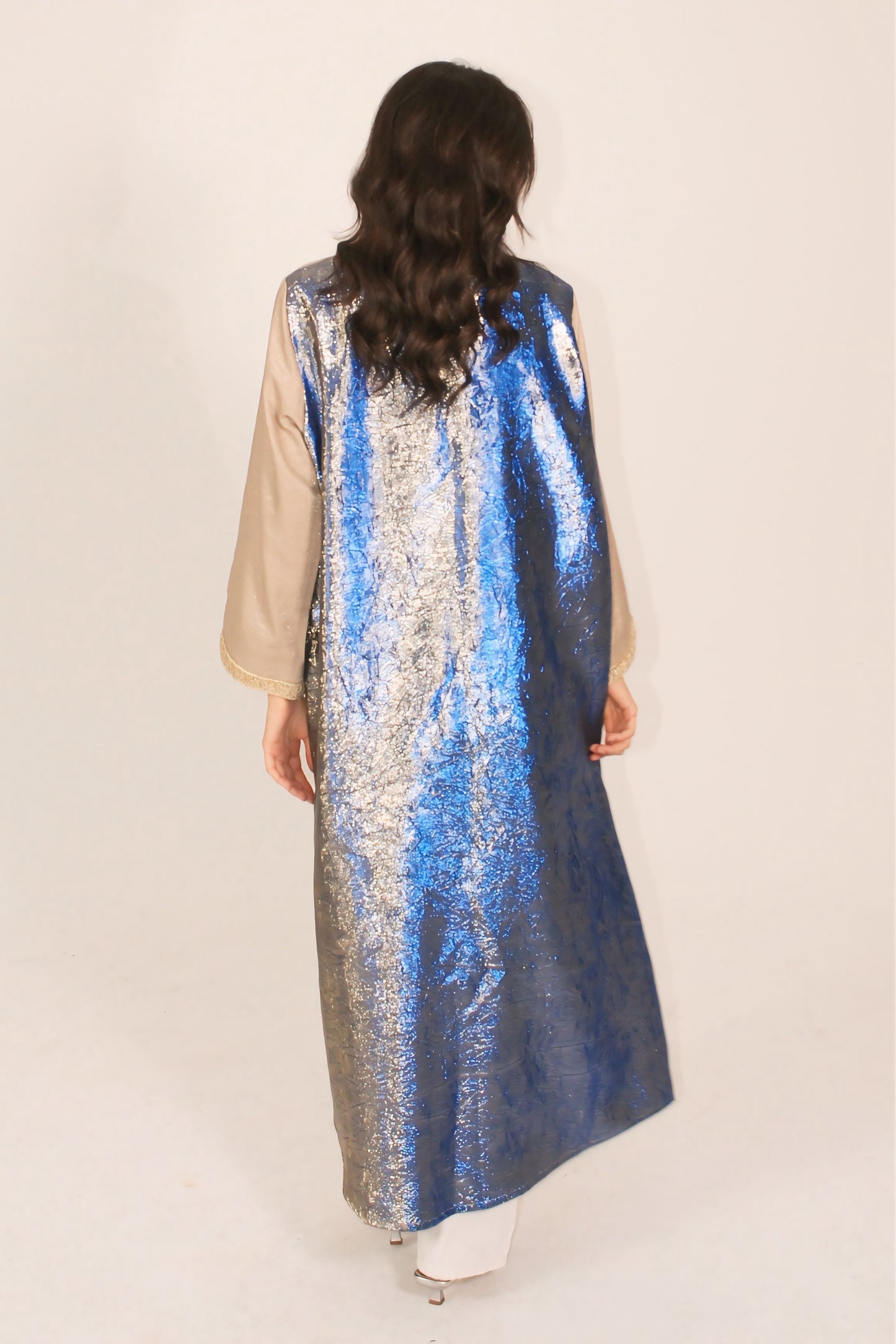 Royal Sapphire Brocade Abaya