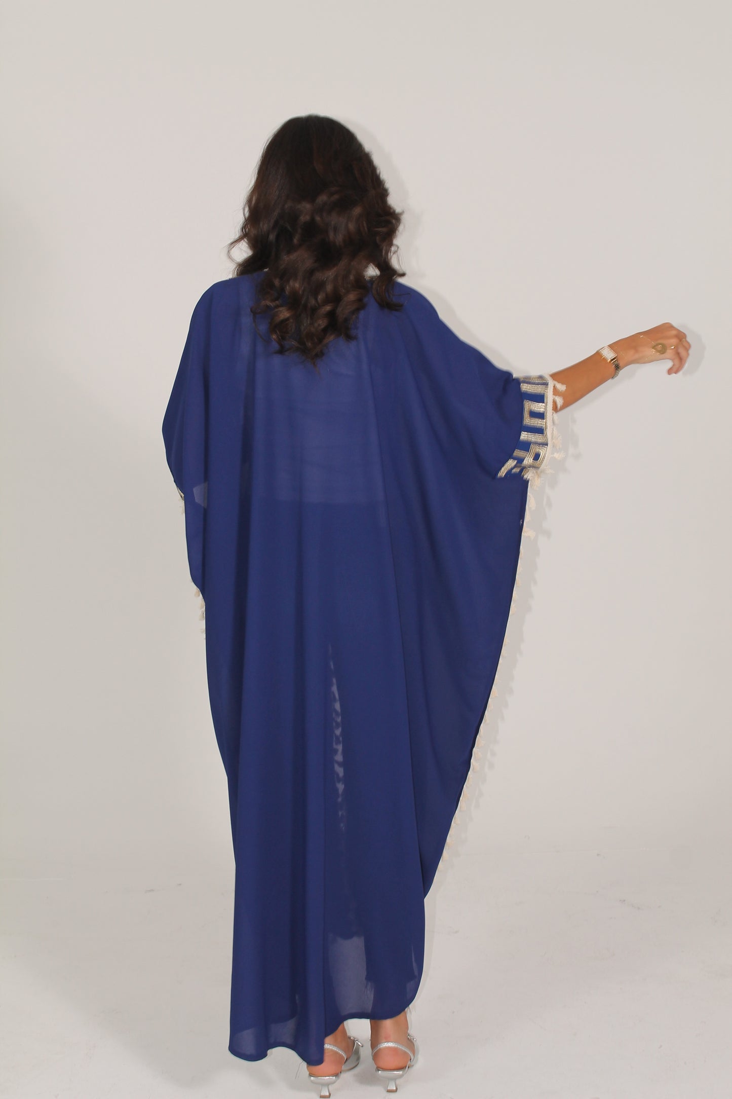 Midnight Blue Tassel Abaya