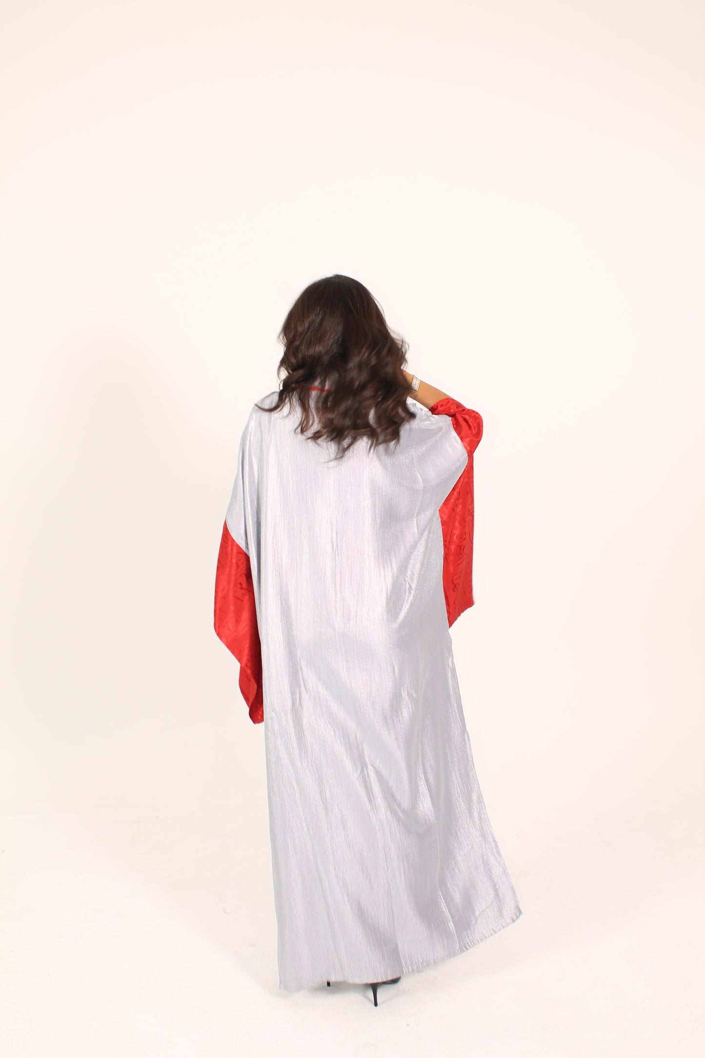 Steel Rose Open Abaya