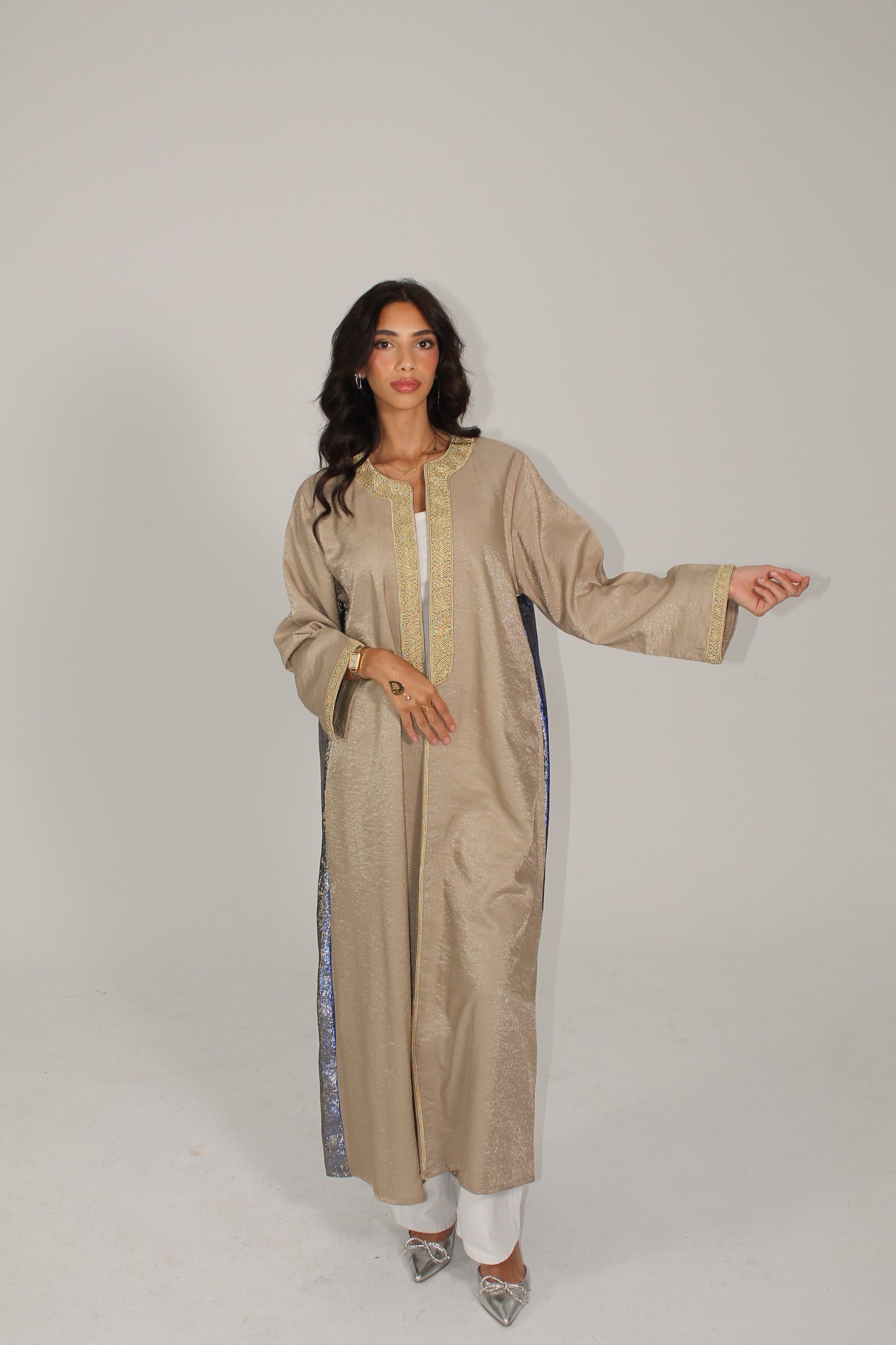 Royal Sapphire Brocade Abaya