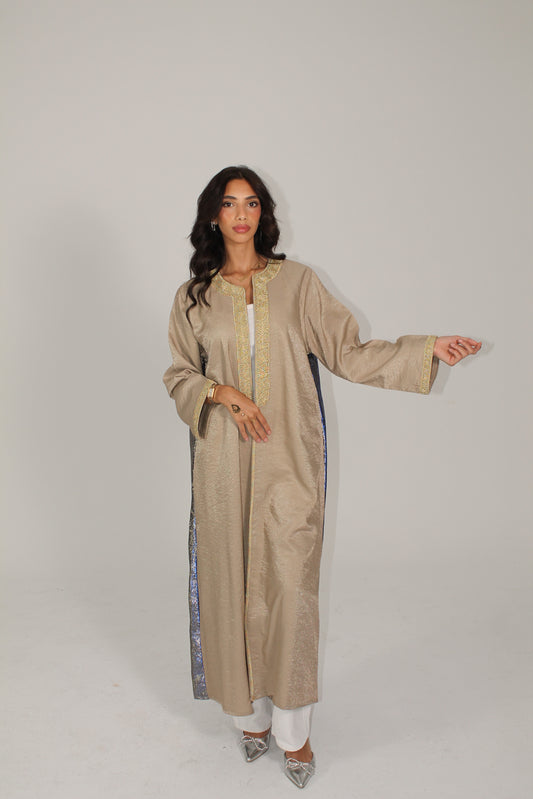 Royal Sapphire Brocade Abaya