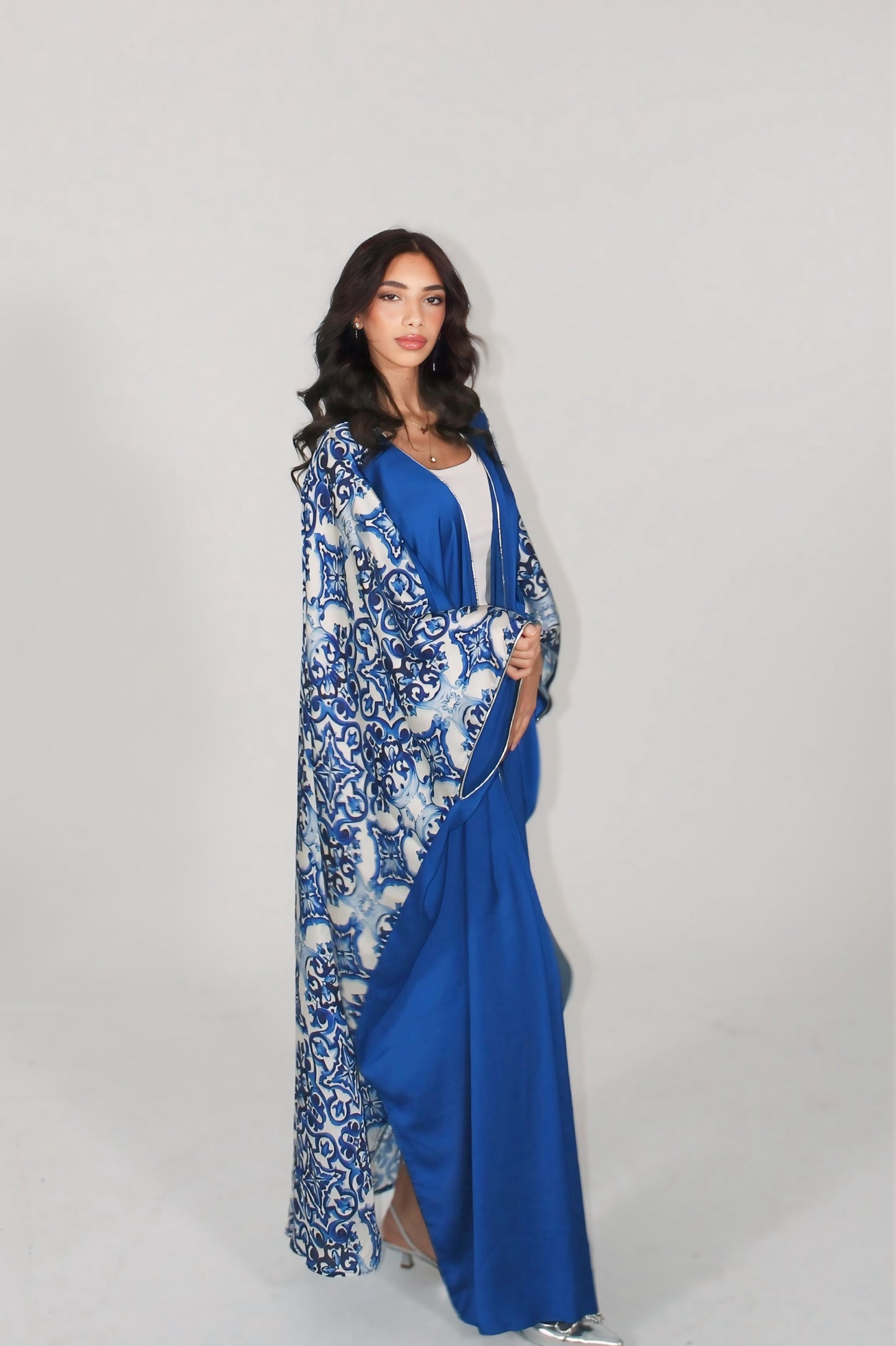 Blue Mosaic Elegance Abaya