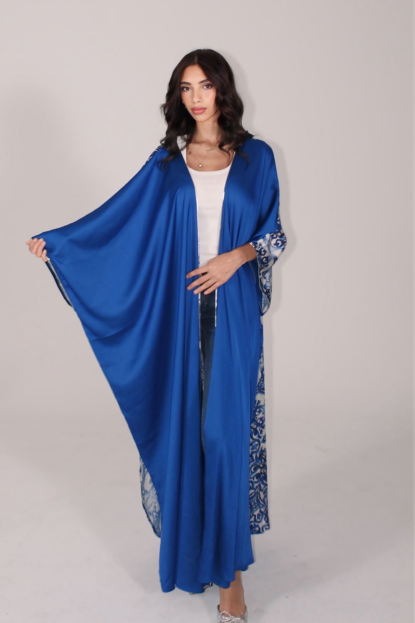 Blue Mosaic Elegance Abaya