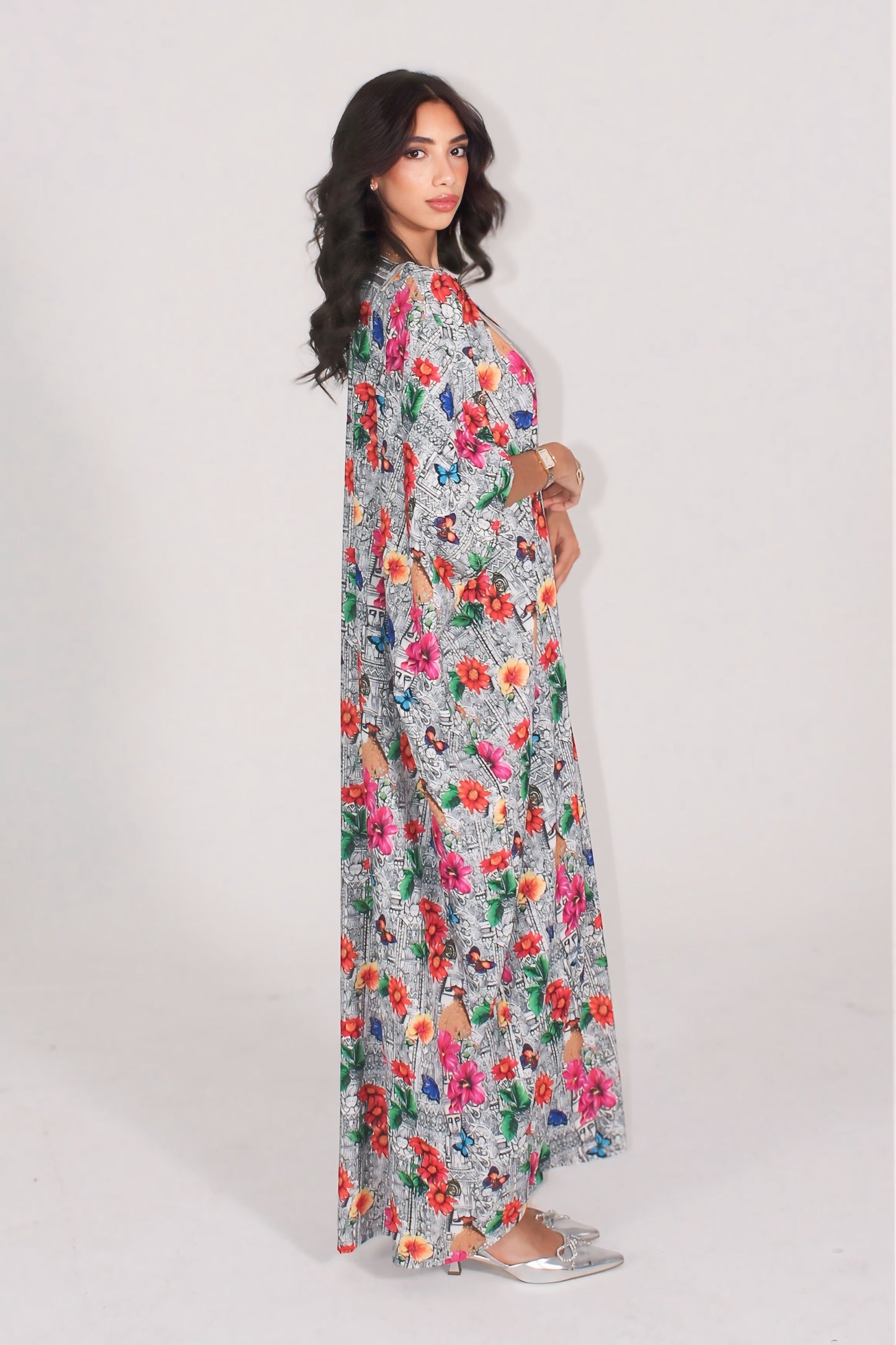 Floral Symphony Luxe Abaya