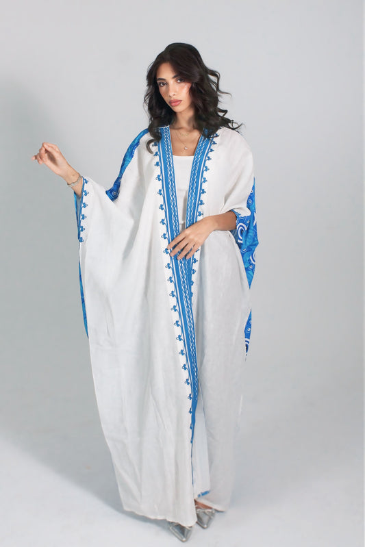 Azure Nazar Luxe Abaya