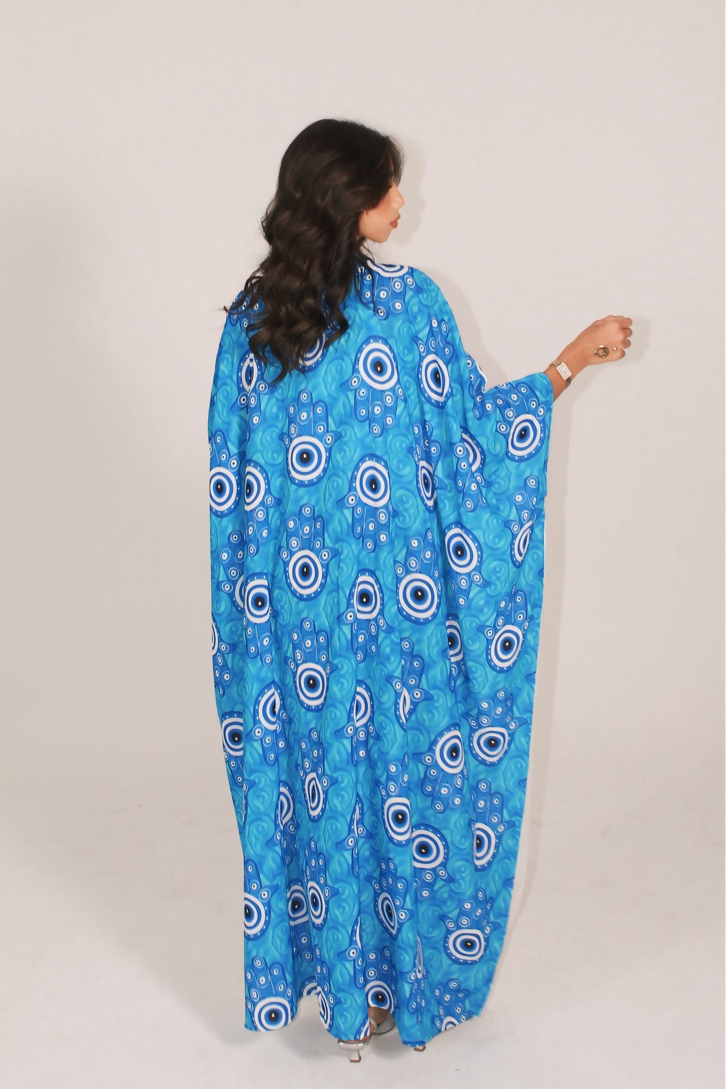 Azure Nazar Luxe Abaya