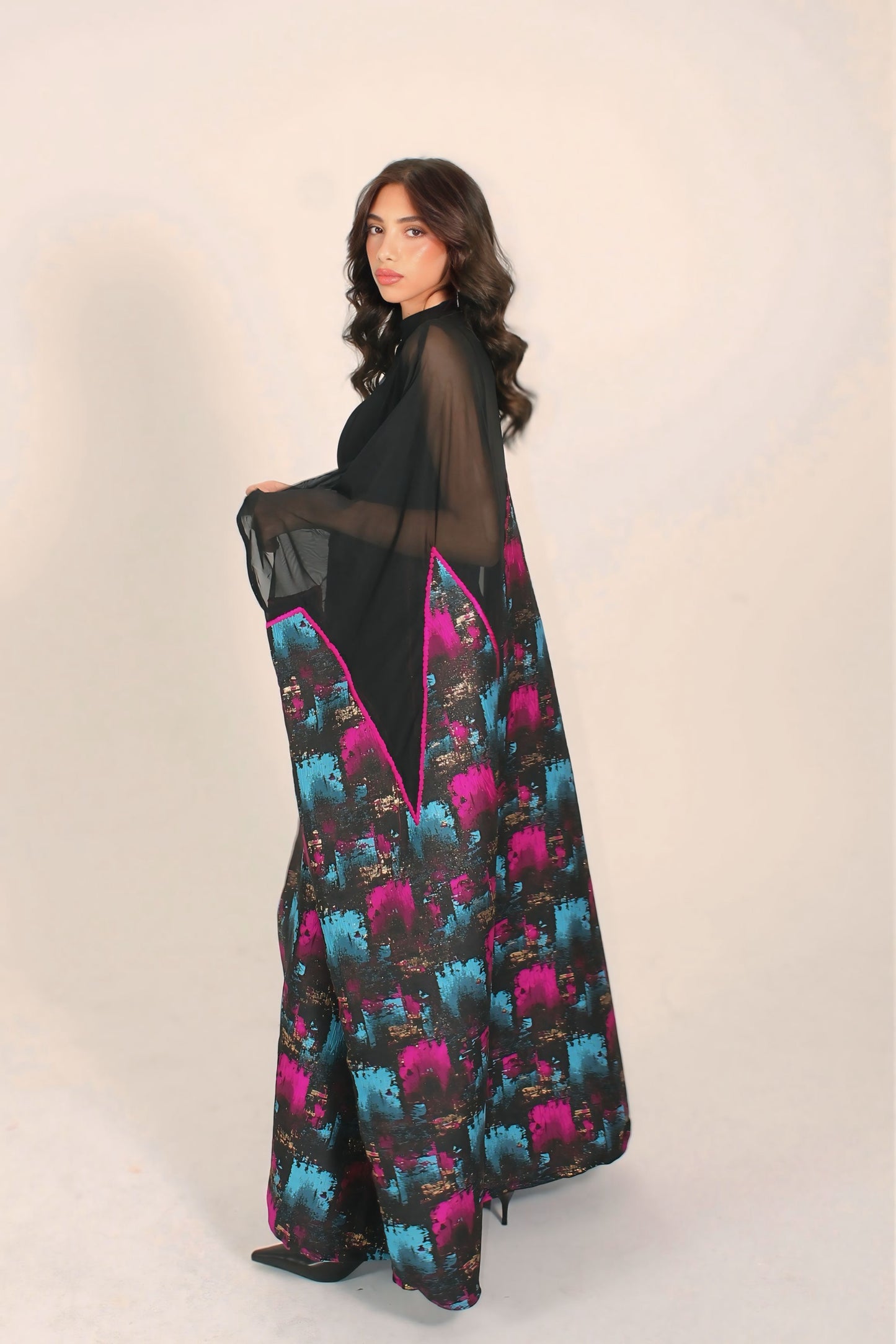 Midnight Bloom Couture Abaya