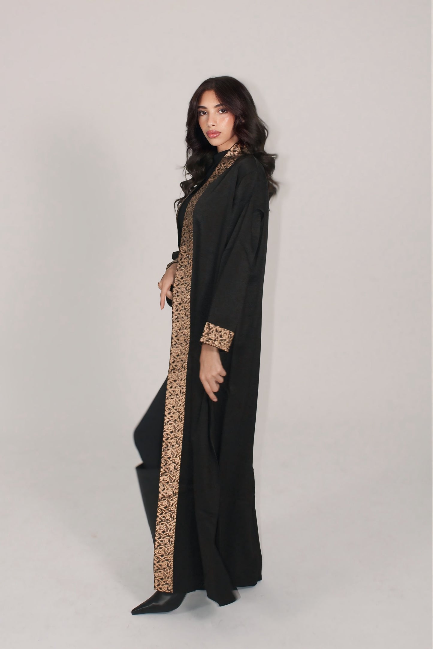 Noir Imperial Embroidered Abaya