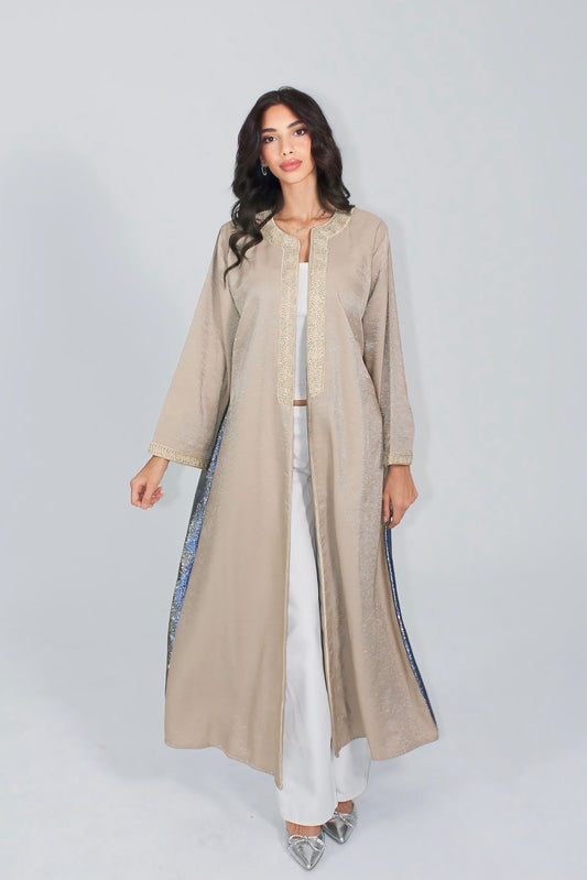 Royal Sapphire Brocade Abaya
