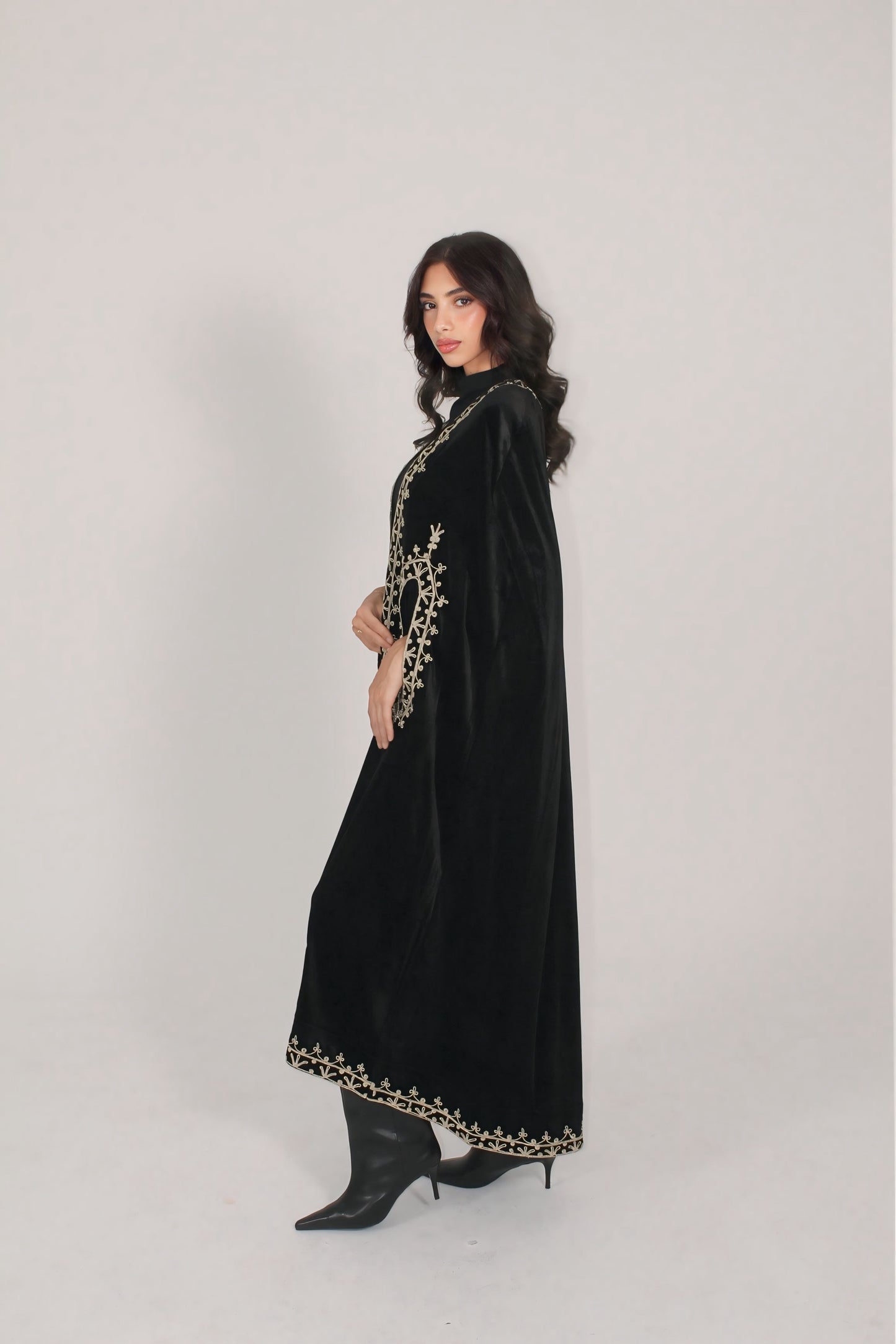 Noir Imperial Embroidered Abaya