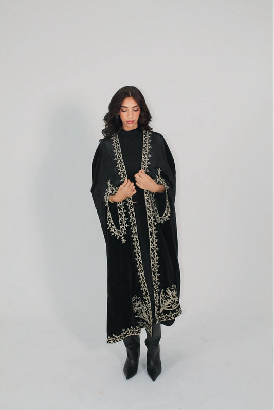 Noir Imperial Embroidered Abaya