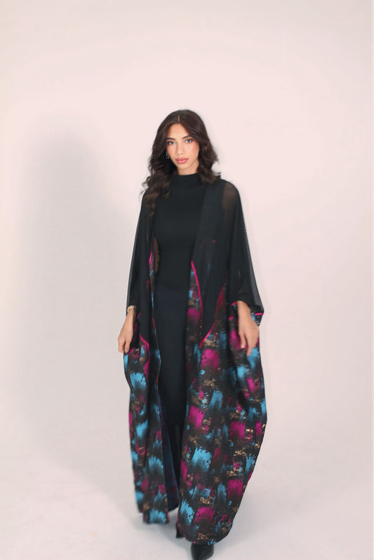 Midnight Bloom Couture Abaya